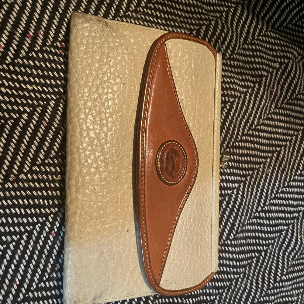 Dooney & Bourke Cream and Brown Wallet